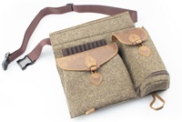 Ansitztasche aus Wollfilz und Leder