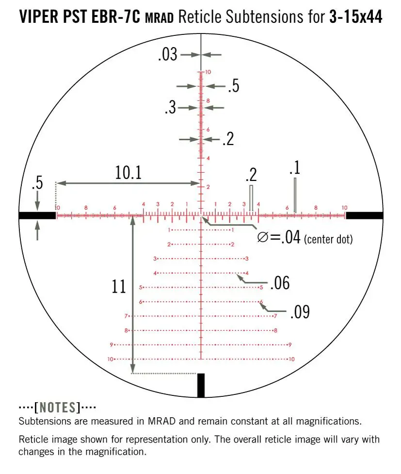 Vortex Viper PST Gen II 3-15x44 MRAD FFP EBR-7C – Bild 2